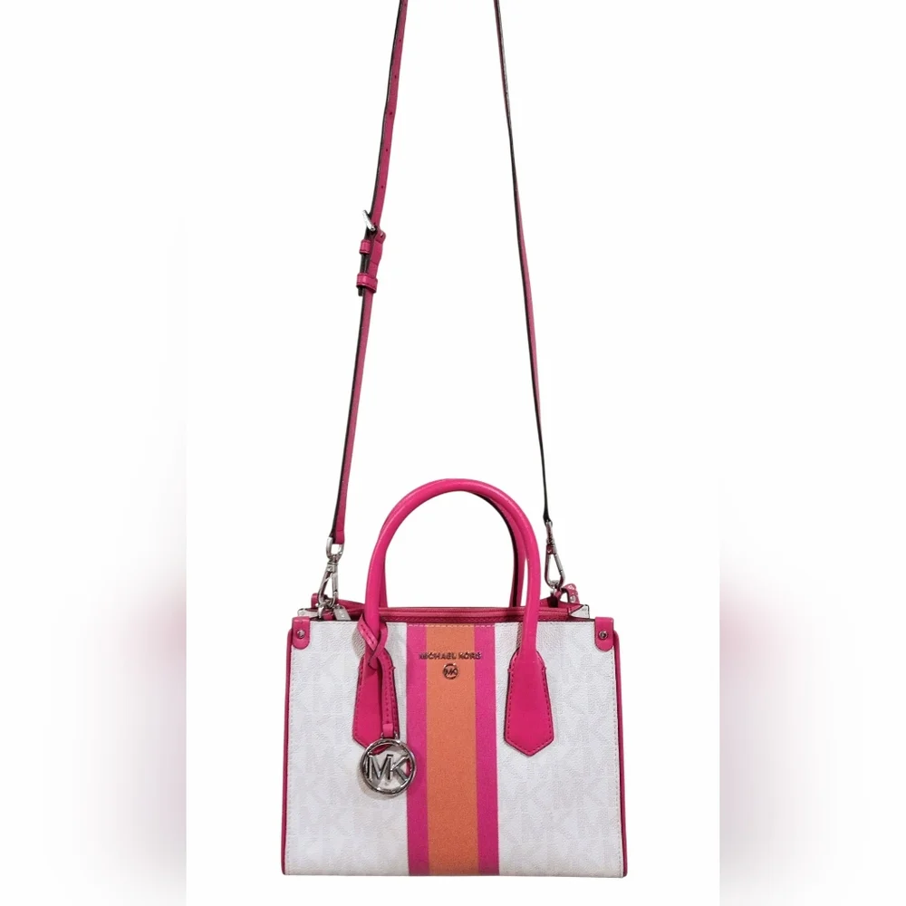 Michael Kors Maple Small Center Stripe Satchel - Picture 2 of 16